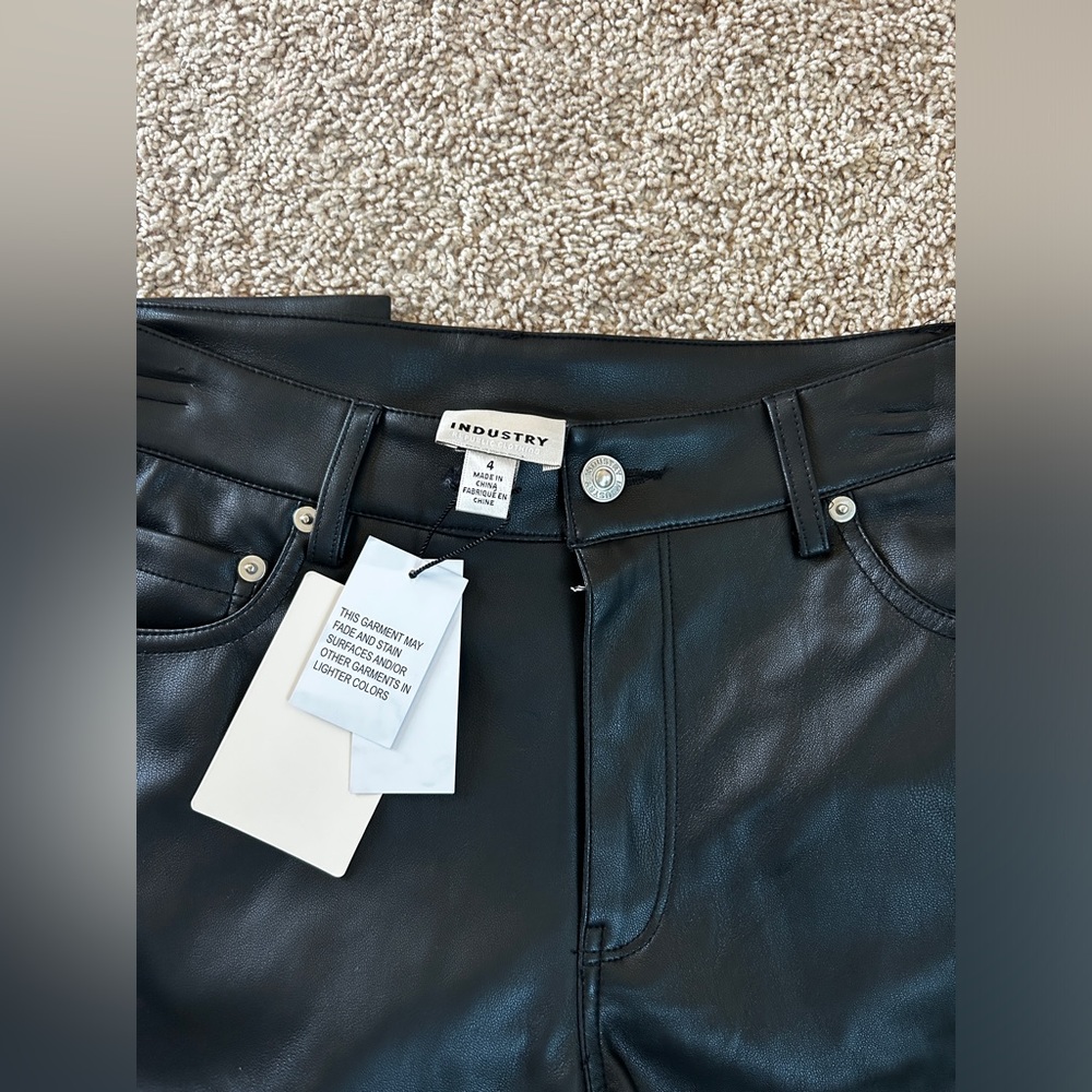 Industry Straight Leg Faux Leather Pant